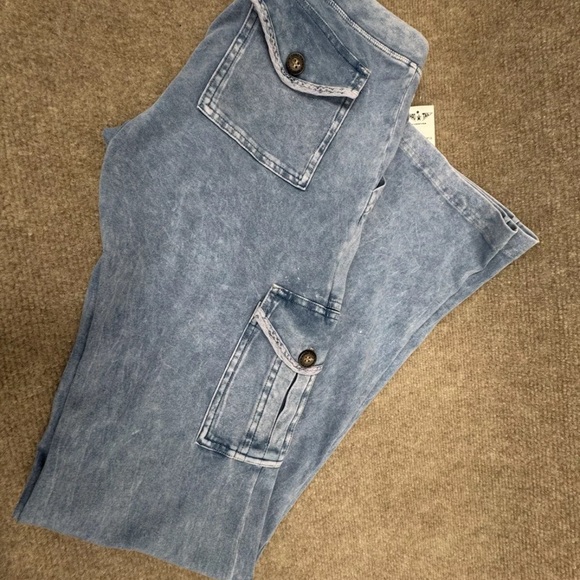 Hard Tail Forever 6 Pocket Cargo Bootleg Flare Pants size L - Picture 10 of 15